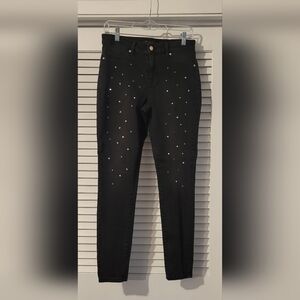 EUC Black Studded Women's Skinny Jeans